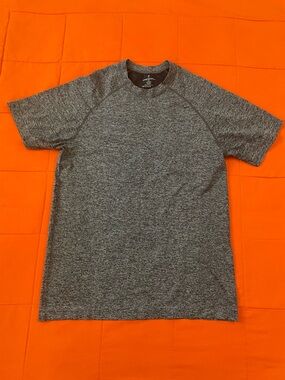 Fabletics T Shirt Mens Medium Gray Short Sleeve Performance Training Stretch